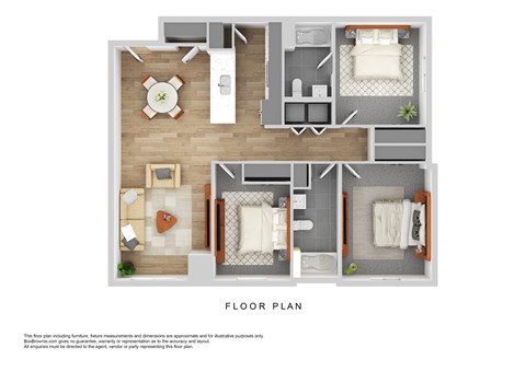 a floor plan of a 1 bedroom floor plan